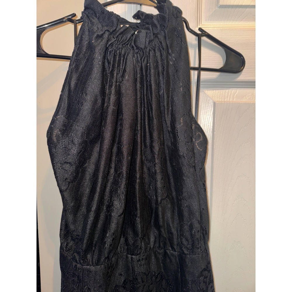 LOVER the Label Black Lace Romper Halter Neck Tie‎ Sleeveless Size 14/10 - Picture 5 of 16